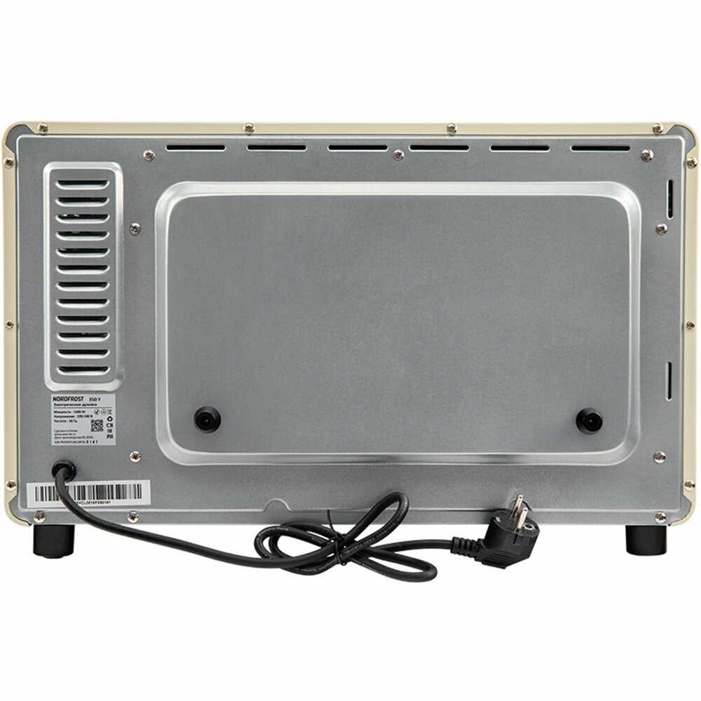 Мини-печь NORDFROST RC 350 W, электрическая настольная духовка, 1600 Вт, 35л, конвекция, гриль, таймер до 120 минут, 3 режима нагрева фотография 12