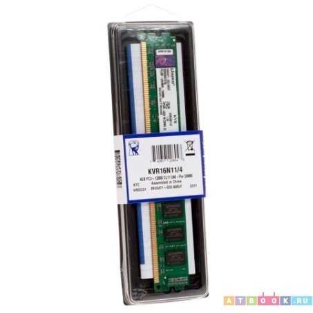 Оперативная память Kingston ValueRAM 4 ГБ DDR3 DIMM CL11 (KVR16N11/4) фотография 9