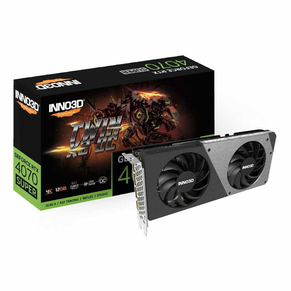 Видеокарта INNO3D RTX4070 SUPER TWIN X2 OC (N407S2-126XX-186162N)