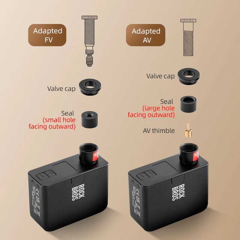 Насос велосипедный ROCKBROS компактный портативный фотография 6