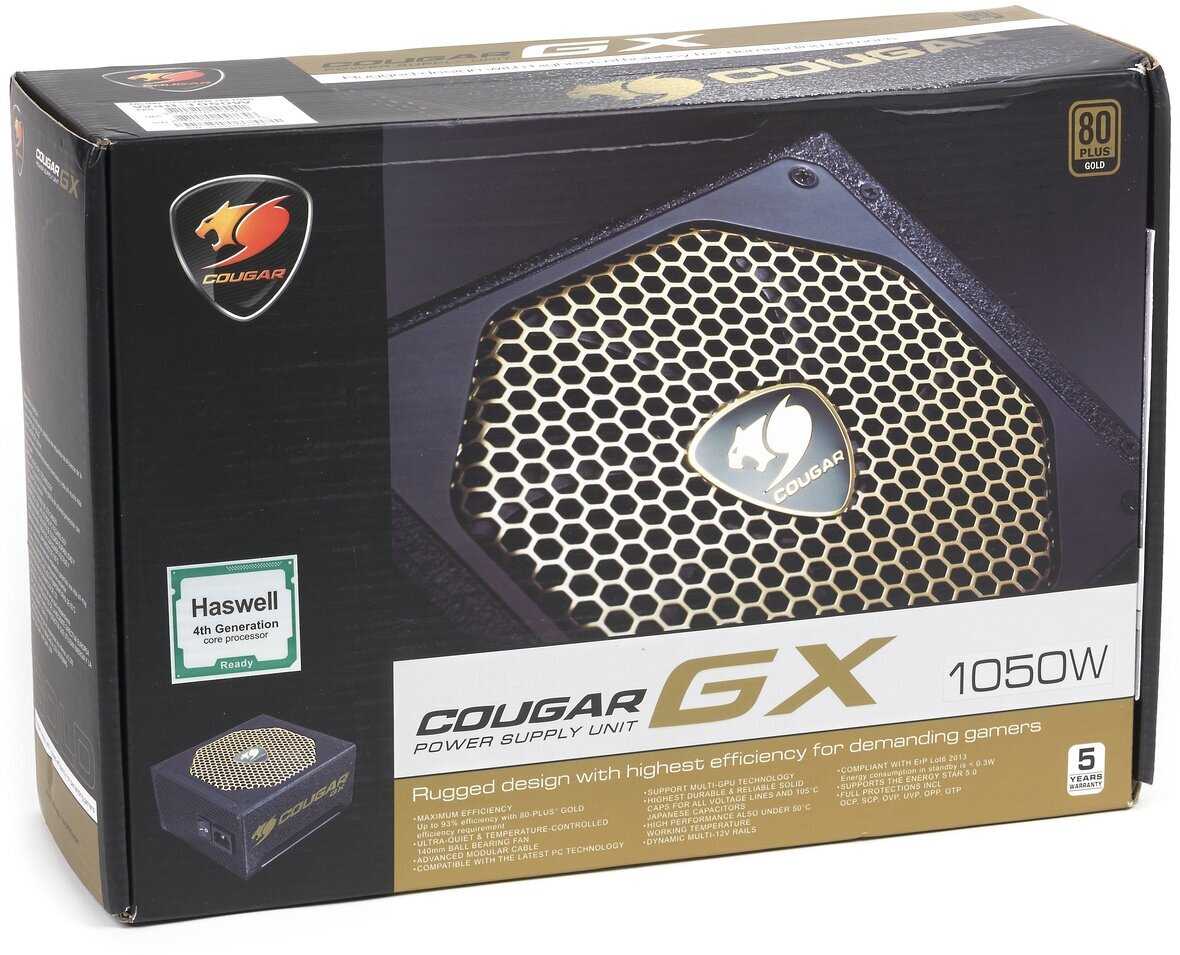 Блок питания Cougar GX 1050 80 Plus Gold 1050W (CGR GX-1050) фотография 4
