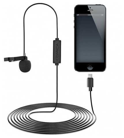 Петличный микрофон CoMica CVM-V01SP(MI) Lightning для iPhone (6 метров) фотография 2