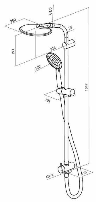 Душевая стойка AM.PM Bliss L F0753000, хром фотография 2