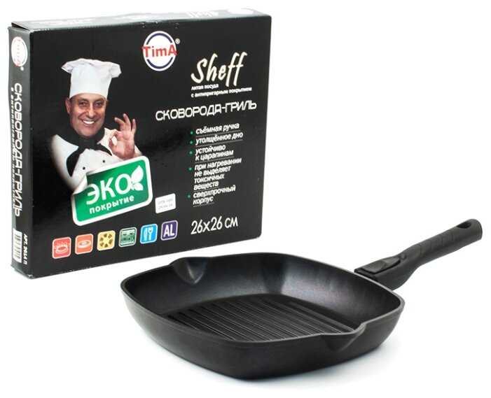 Сковорода-гриль TimA Шеф 2614П фотография 3