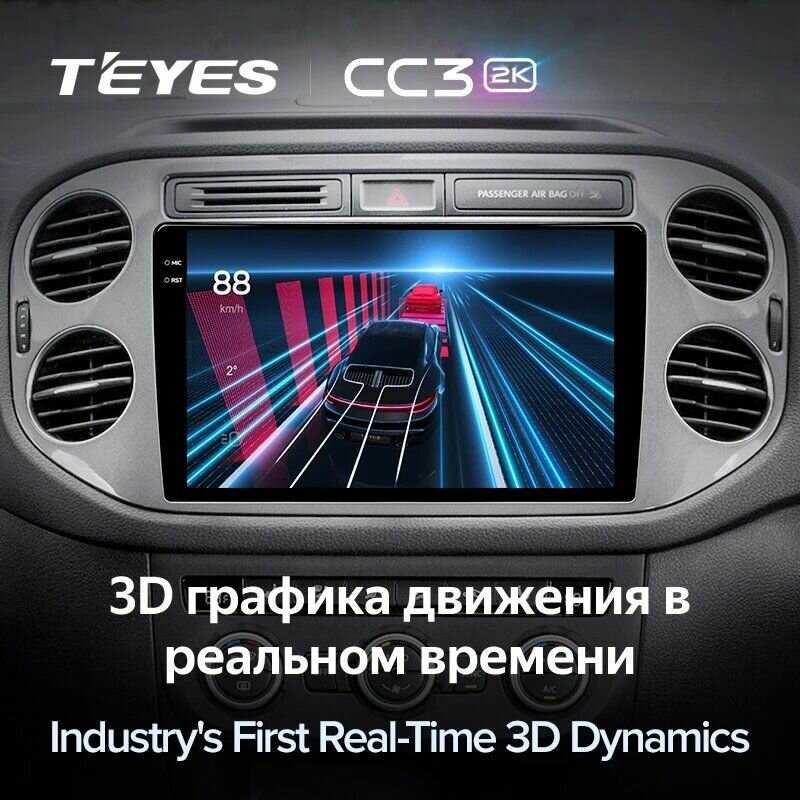 Магнитола Teyes CC3 2K 4-32 Volkswagen Tiguan 1 NF 2006 — 2016 9.5