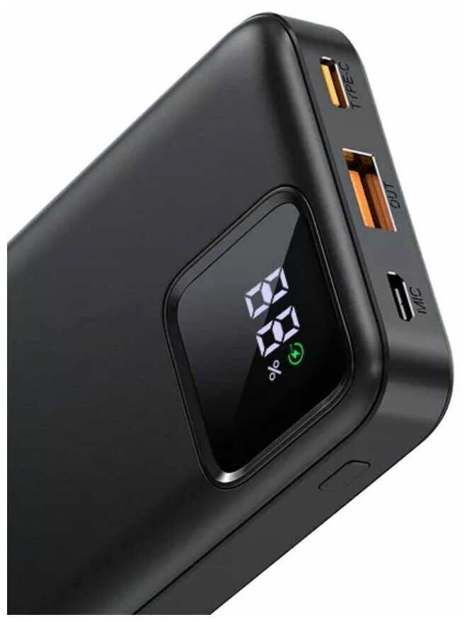 Внешний аккумулятор WiWU JC-18 LED Display Built-in Cable Power Bank (10000 мАч 22.5W) фотография 1