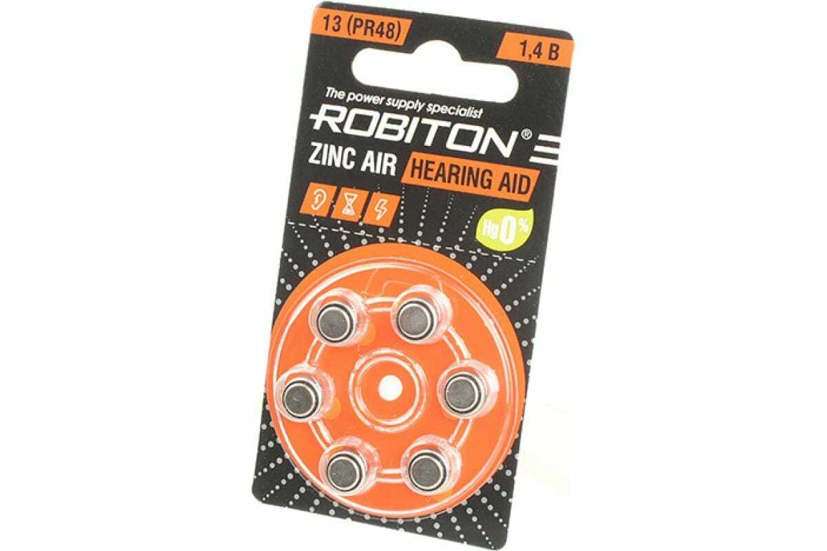 Элемент питания ROBITON R-ZA13-BL6 (13 PR48 DA13 V13A BL6) фотография 1