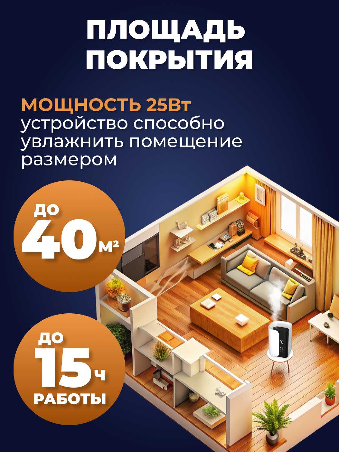 Увлажнитель воздуха ультразвуковой для дома аромадиффузор фотография 3