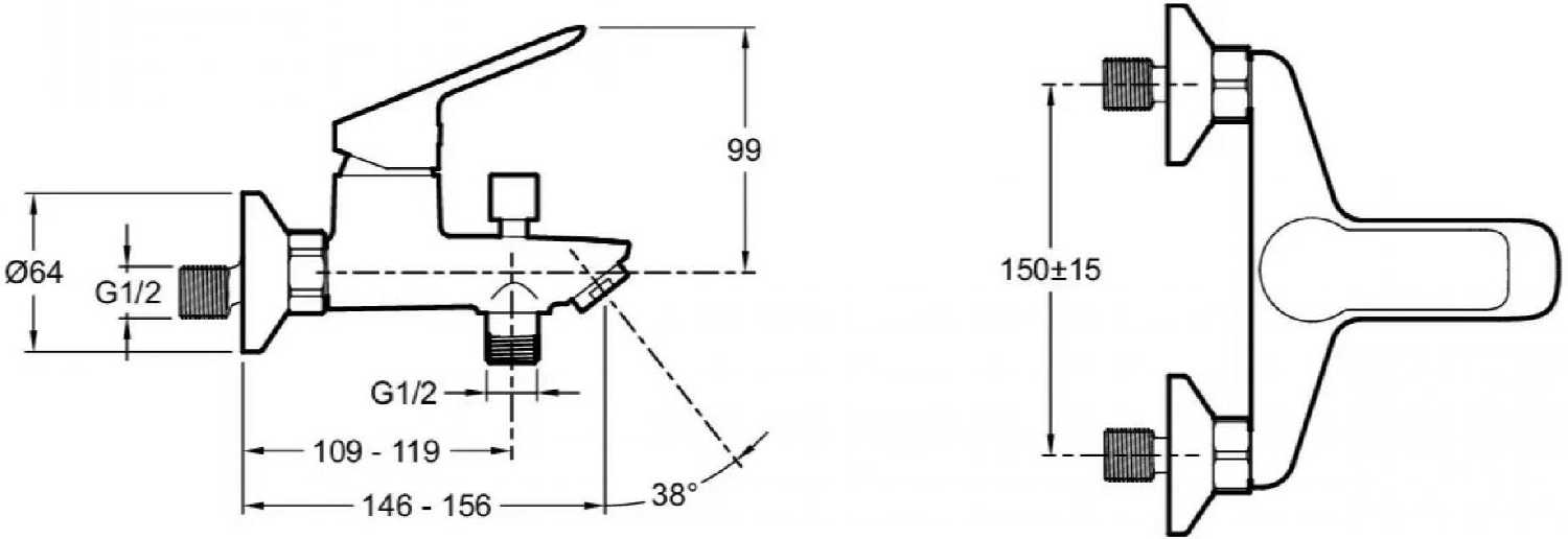 Смеситель Jacob Delafon Lucien (E20848-CP) фотография 1
