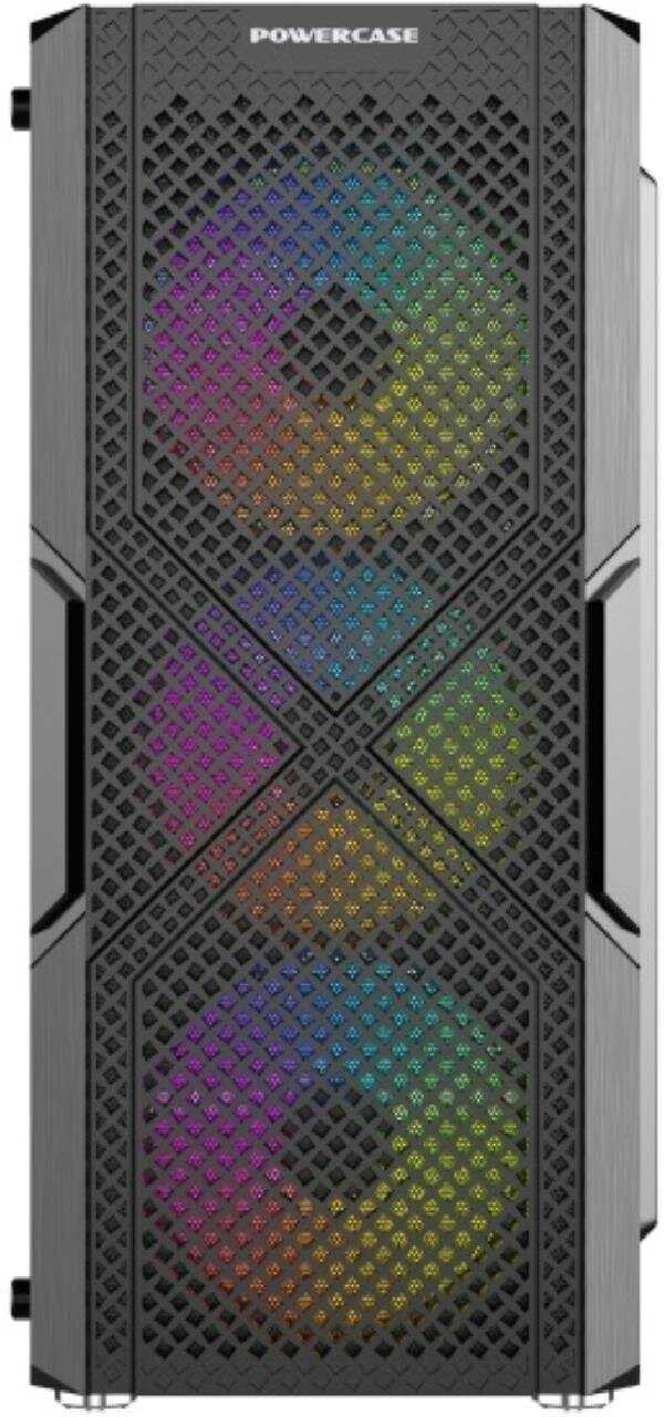 Корпус Powercase Mistral T4B, Tempered Glass, 4x 120mm 5-color fan фотография 2