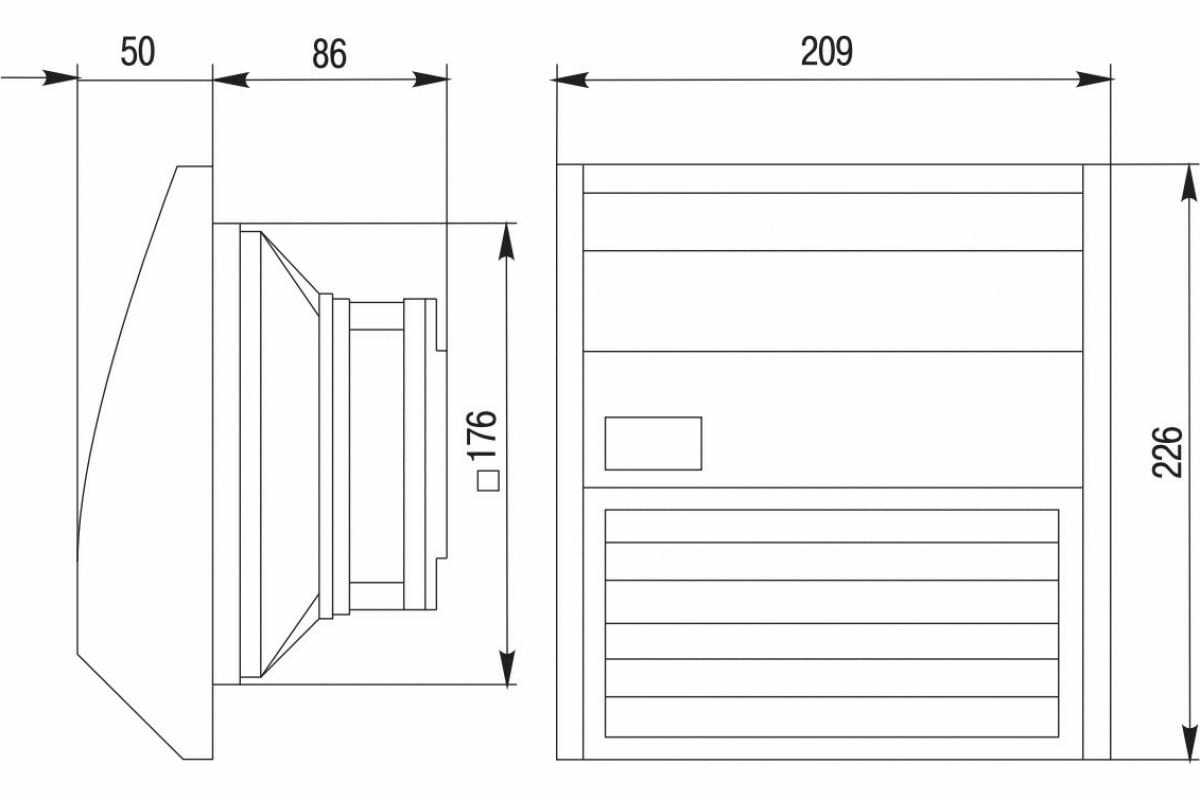 Вентилятор с фильтром IEK YCE-FF-102-55 (102куб. м/час IP55) фотография 1