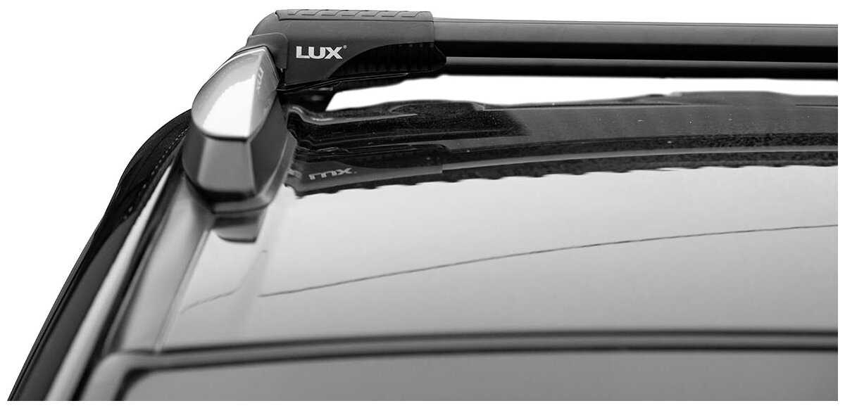 Багажник на крышу LUX HUNTER L44-B для KIA RIO X-LINE IV хэтчбек 2017- классические рейлинги, на рейлинги с просветом фотография 4