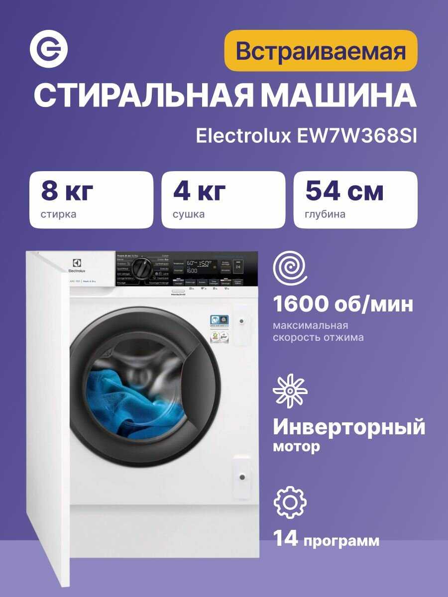 Встраиваемая стирально-сушильная машина Electrolux EW7W368SI фотография 18