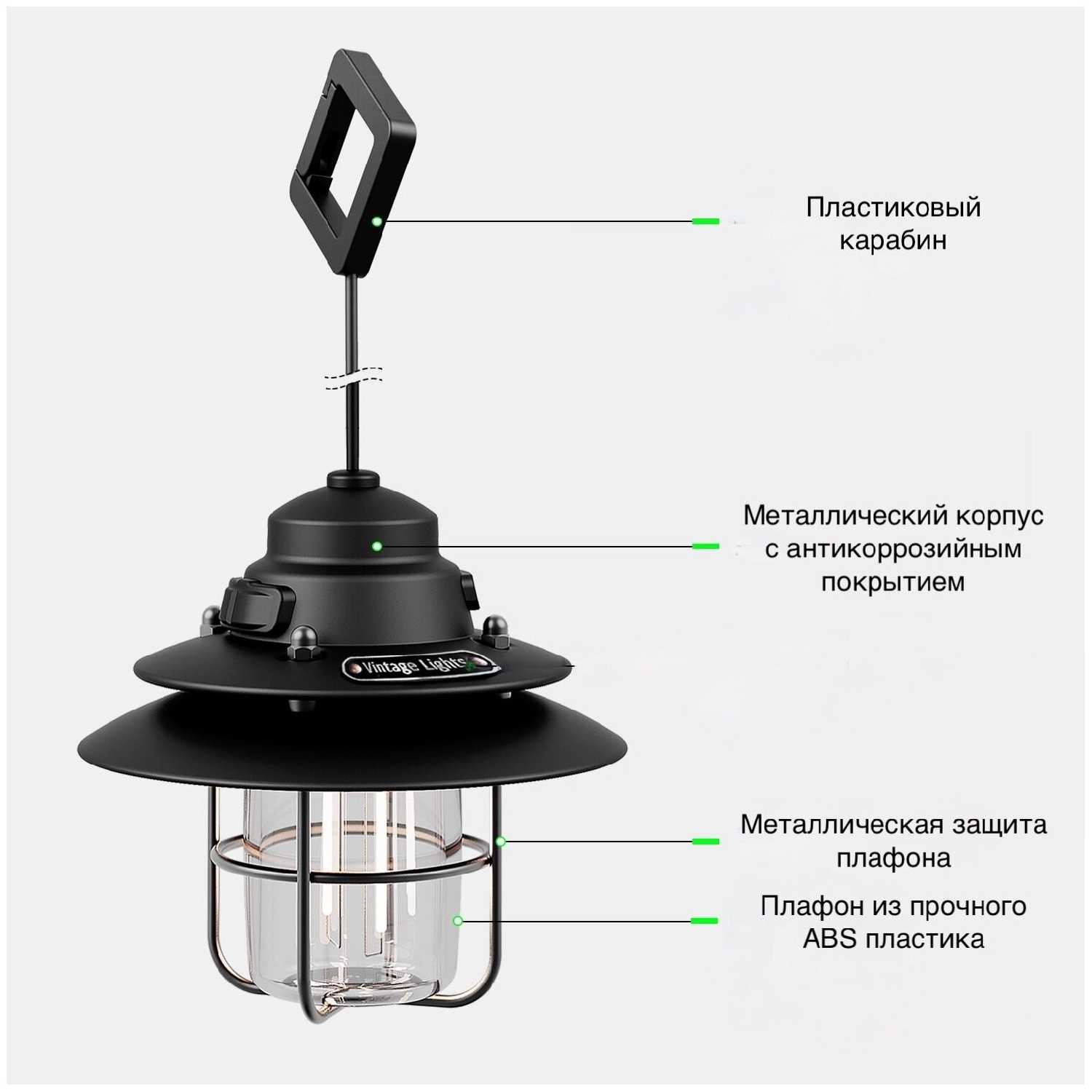 Фонарь Greenbar Vintage Camping lantern, Bronze фотография 2