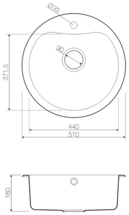 Врезная кухонная мойка Seaman ECO Roma SMR-510, 51х51см, нержавеющая сталь фотография 1