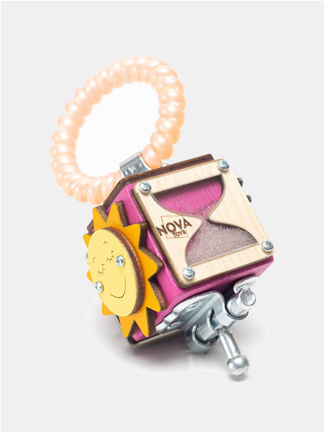 Бизикубик Мини NOVA Toys/ Детские игрушки / Развивающие игрушки / Деревянные игрушки / Для малышей / Дорожный Бизиборд фотография 13