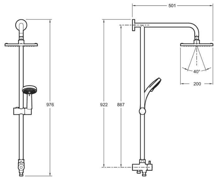 Душевая стойка Jacob Delafon EO E45893-CP, хром фотография 1