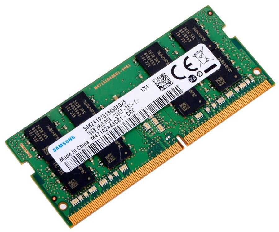 Оперативная память Samsung 16 ГБ DDR4 SODIMM (M471A2K43CB1-CRC)
