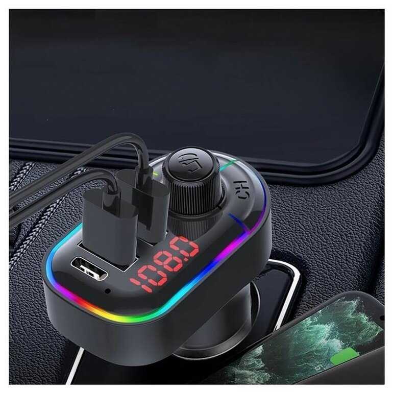 FM-трансмиттер TDS TS-CAF12 RGB (Bluetooth) фотография 4