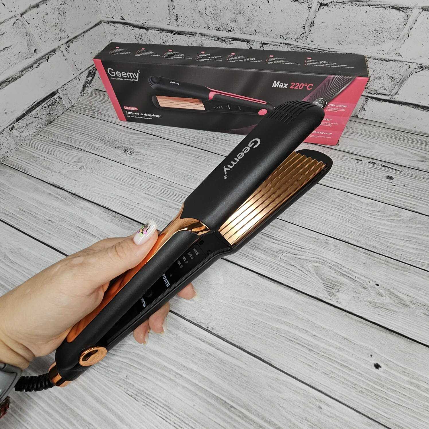 Щипцы-гофре Плойка гофре для завивки волос фотография 15