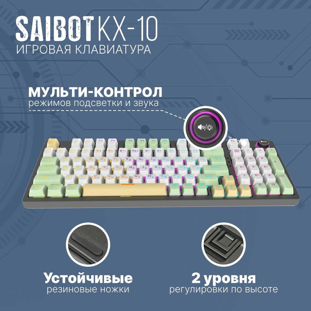 Игровая клавиатура TFN Saibot KX-10-97 (TFN-GM-KW-KX-10WPK) фотография 13