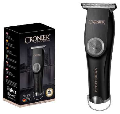 Профессиональный триммер для стрижки волос с насадками Cronier CR-830 (чёрный) фотография 4
