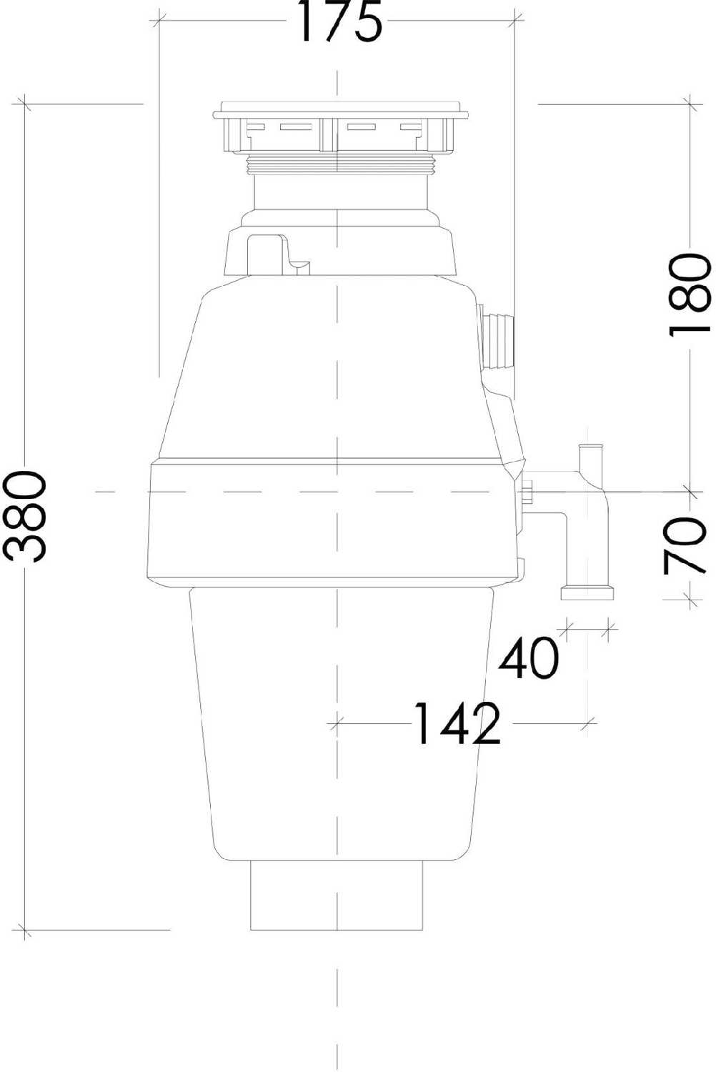 Измельчитель пищевых отходов SINK HELPER Middle H-25 фотография 8