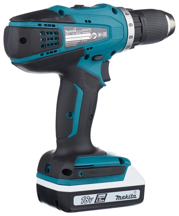 Аккумуляторная дрель-шуруповерт Makita DF457DWE фотография 2