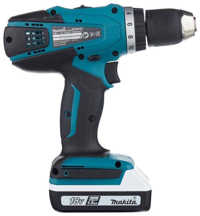 Аккумуляторная дрель-шуруповерт Makita DF457DWE фотография 3