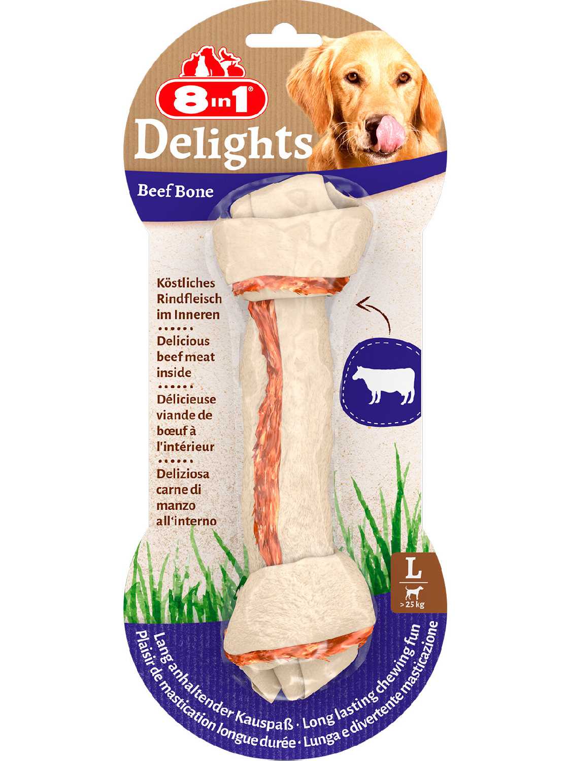 Лакомство для собак 8 In 1 Delights Beef Косточка (21 см) фотография 11