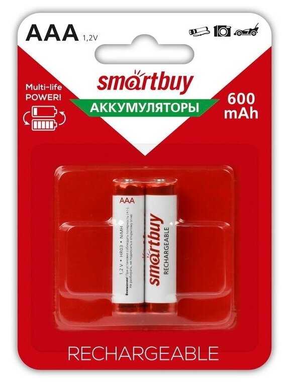 Аккумулятор Ni-Mh 600 мА·ч 1.2 В SmartBuy AAA Rechargeable 600 фотография 3