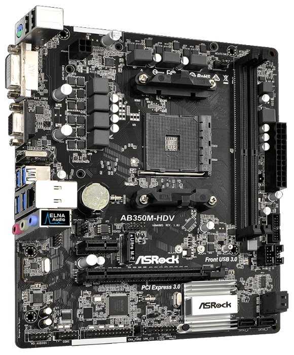 Материнская плата ASRock AB350M-HDV фотография 2