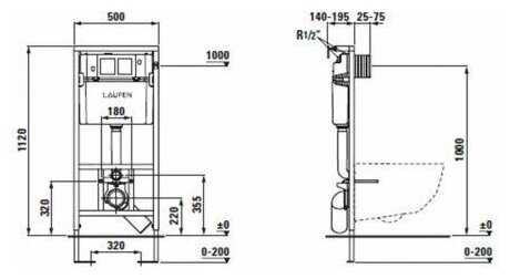 Рамная инсталляция LAUFEN Рамная инсталляция (8.9466.0.000.000.1) фотография 6