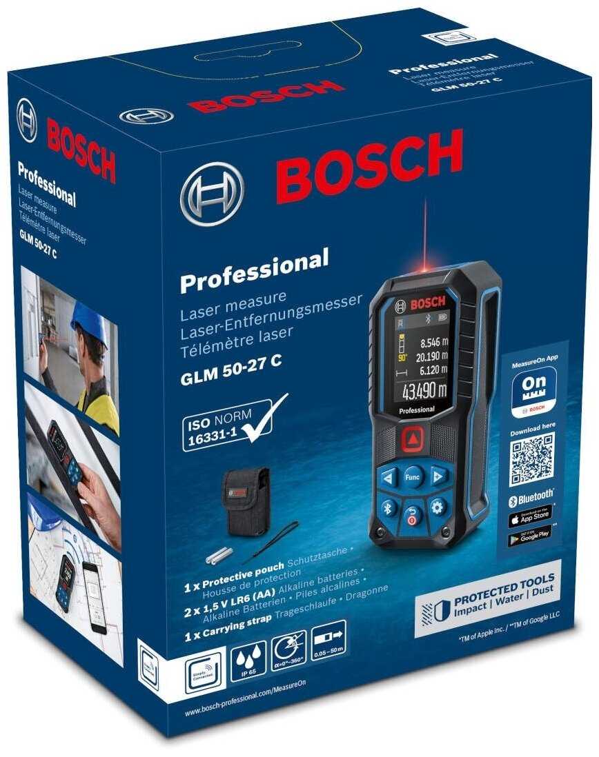Лазерный дальномер BOSCH GLM 50-27 C Professional 50 м фотография 2
