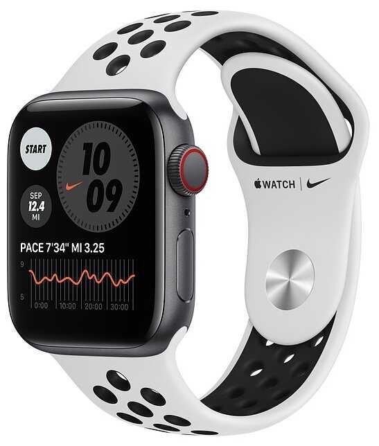 Умные часы Apple Watch SE GPS + Cellular 40мм Aluminum Case with Nike Sport Band фотография 20