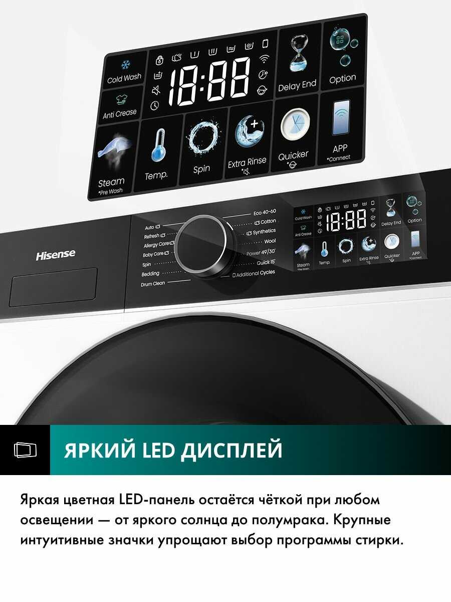 Стиральная машина Hisense WF3I7027BWJ фотография 9