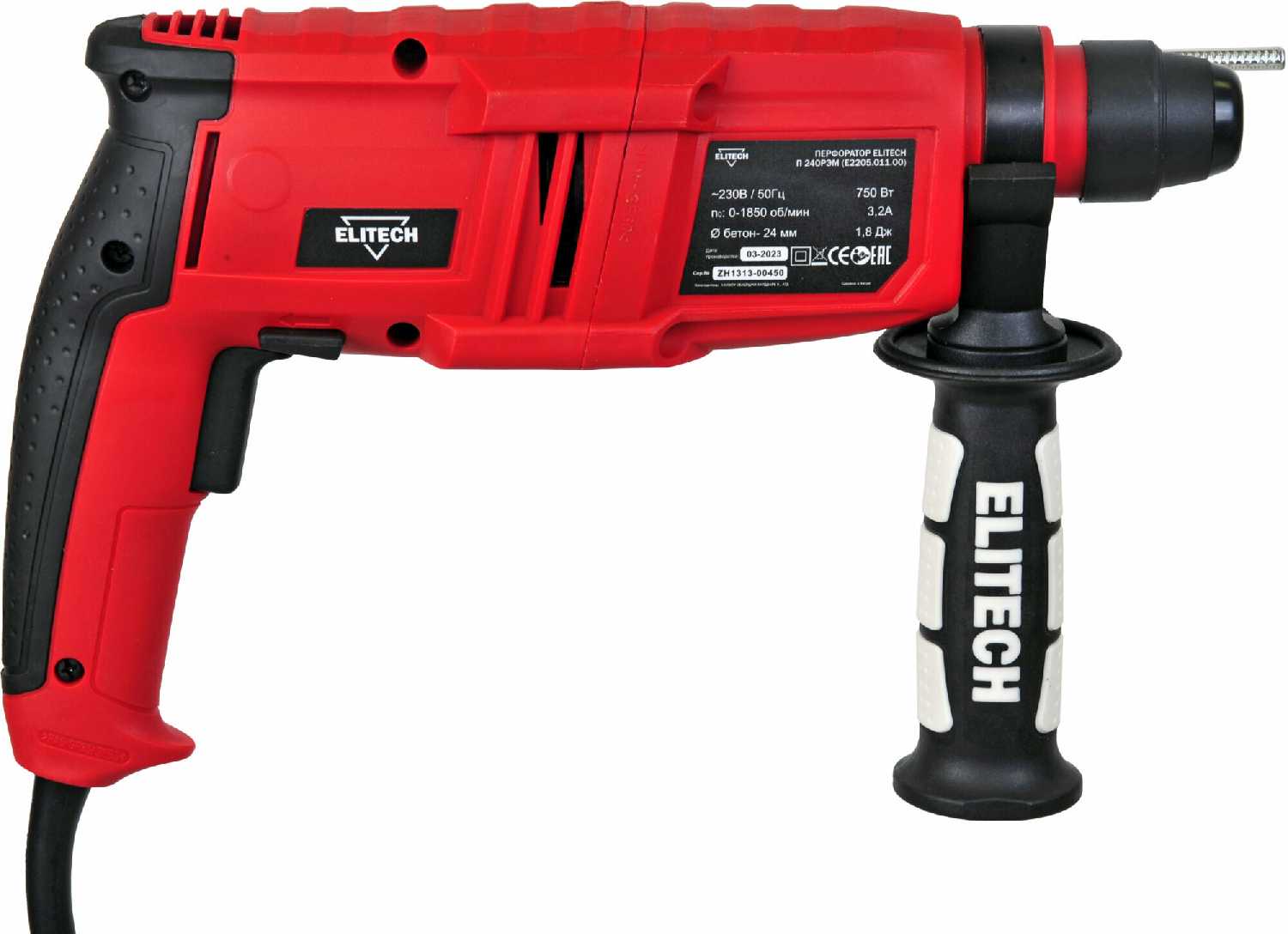 Перфоратор ELITECH ДМ П 240РЭМ (750 Вт) фотография 3