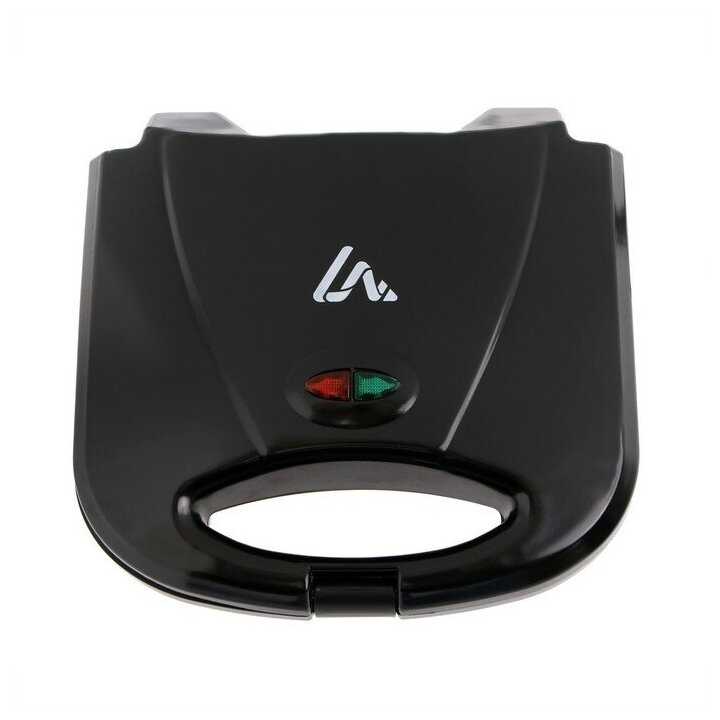 Электровафельница LuazON LT-09, 750 Вт, венские вафли, антипригарное покрытие, черная фотография 3