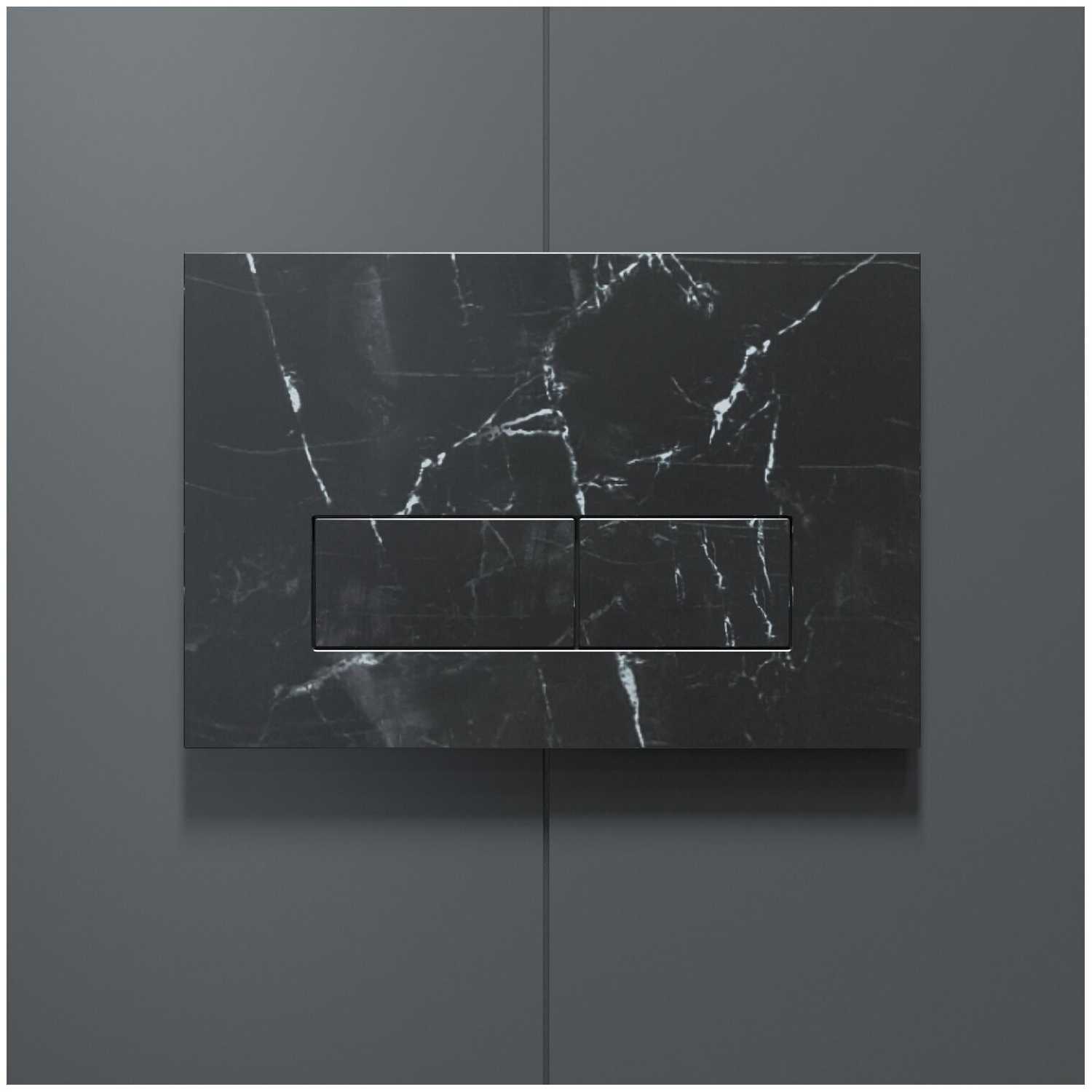 Клавиша смыва IDDIS On-X 001 черный мрамор ONX01B0i77 фотография 6