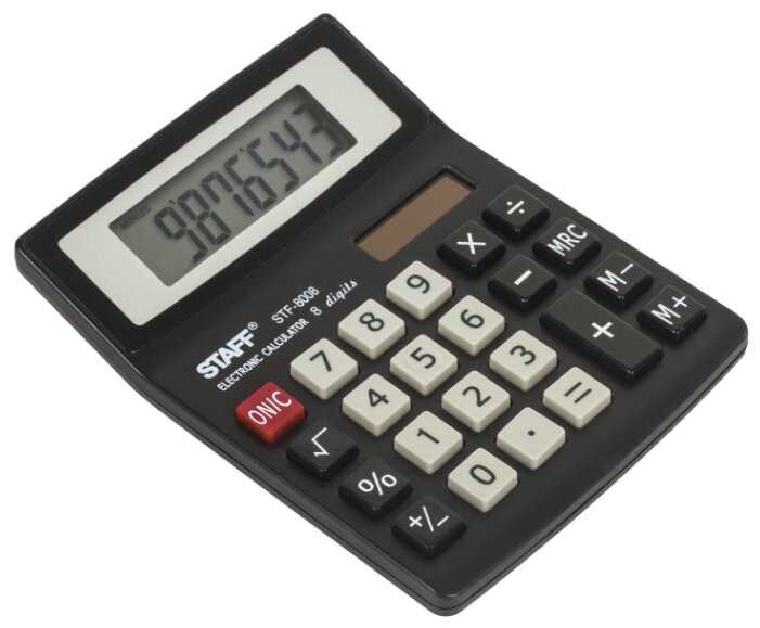 Калькулятор настольный STAFF STF-8008 (коробка) фотография 2