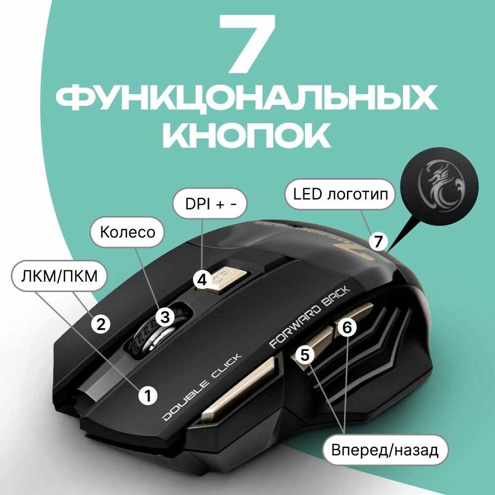 Игровая компьютерная мышь IMICE X7 RGB фотография 7