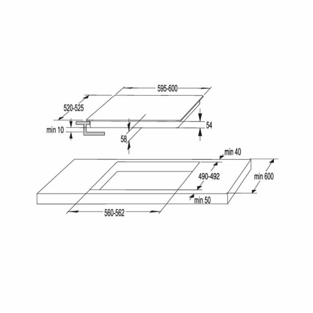 Встраиваемая газовая панель KORTING HG 3712 CX фотография 4