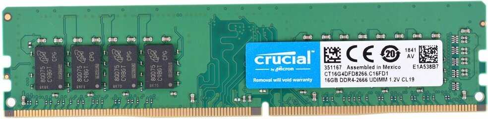Оперативная память Crucial 16 ГБ DDR4 DIMM CL19 (CT16G4DFD8266) фотография 7