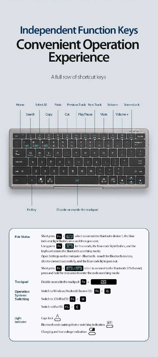 Универсальная русская Bluetooth клавиатура Dux Ducis OK Series фотография 23