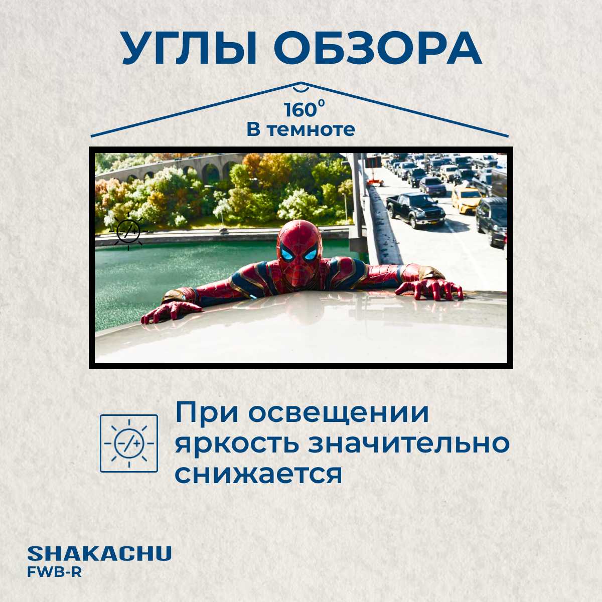 Складной экран для проектора Shakachu FWB100R (100