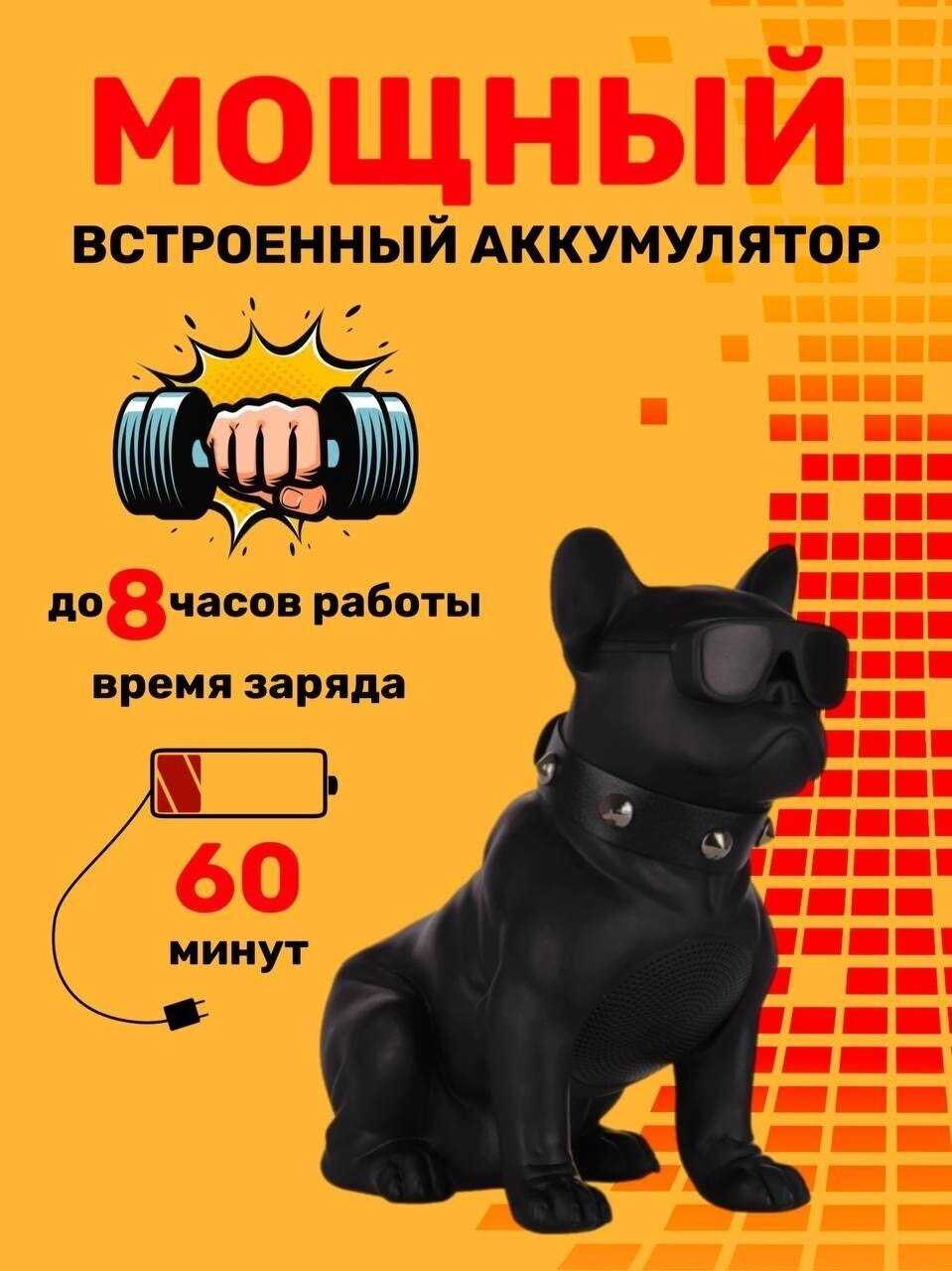 Музыкальная Bluetooth колонка DOG BULDOG Колонка собака бульдог (CH-M10)