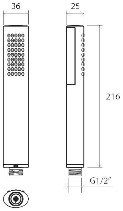 Лейка для душа RAVAK Oval mini 954.00 фотография 2