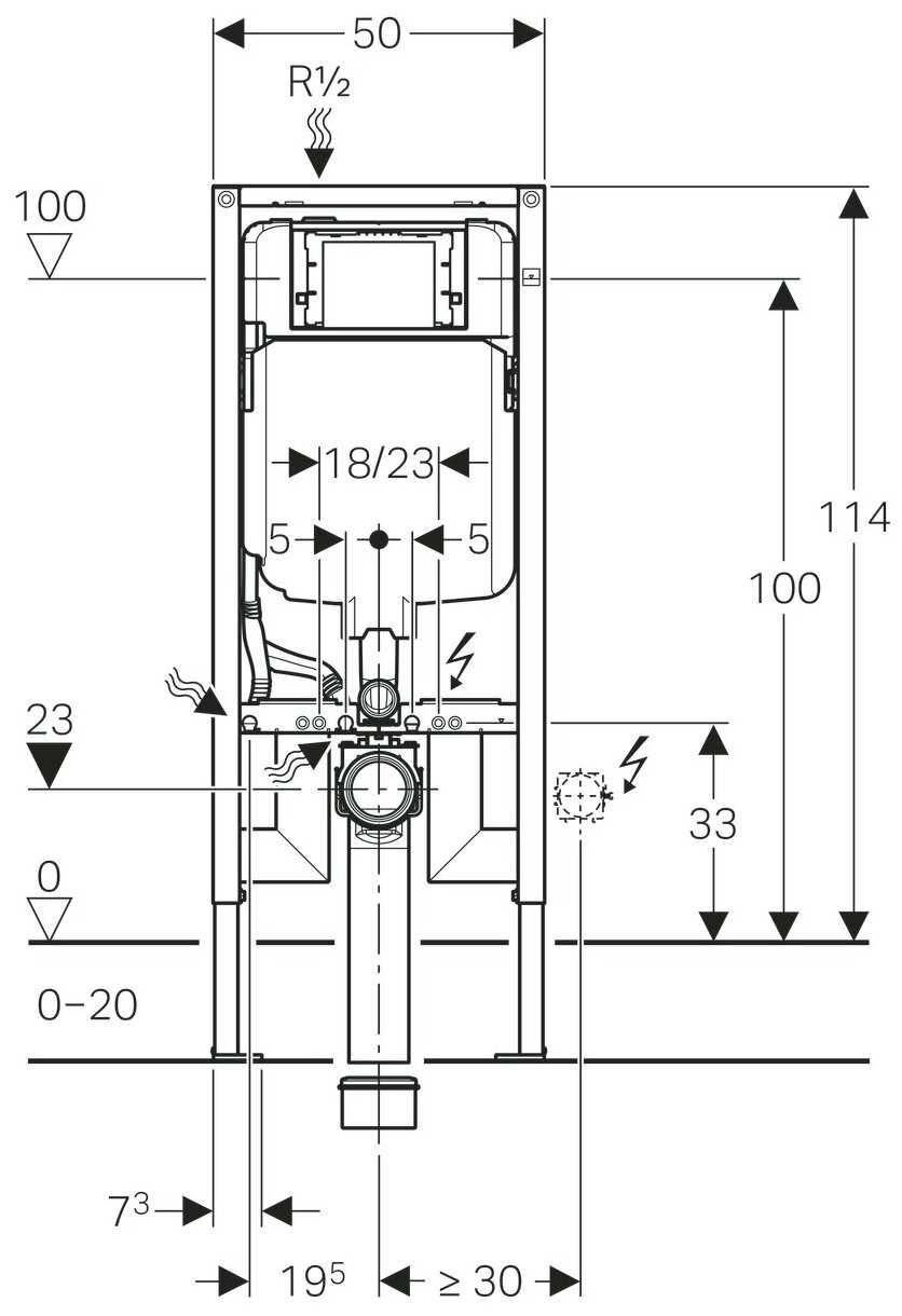 Рамная инсталляция GEBERIT Duofix 111.796.00.1 Sigma фотография 1