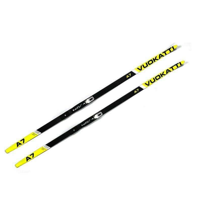 Лыжи беговые взрослые VUOKATTI 190 см с креплением NNN Step-in (Wax)