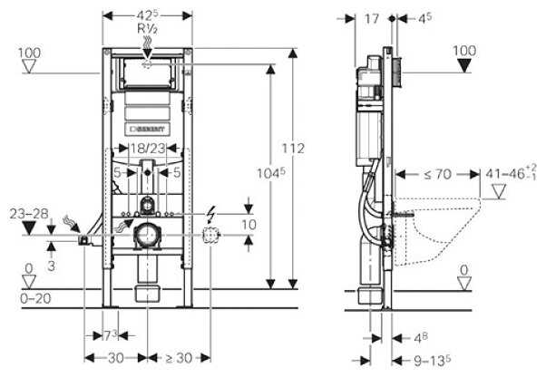Рамная инсталляция GEBERIT DuofixUP 320 (111.350.00.5) фотография 5